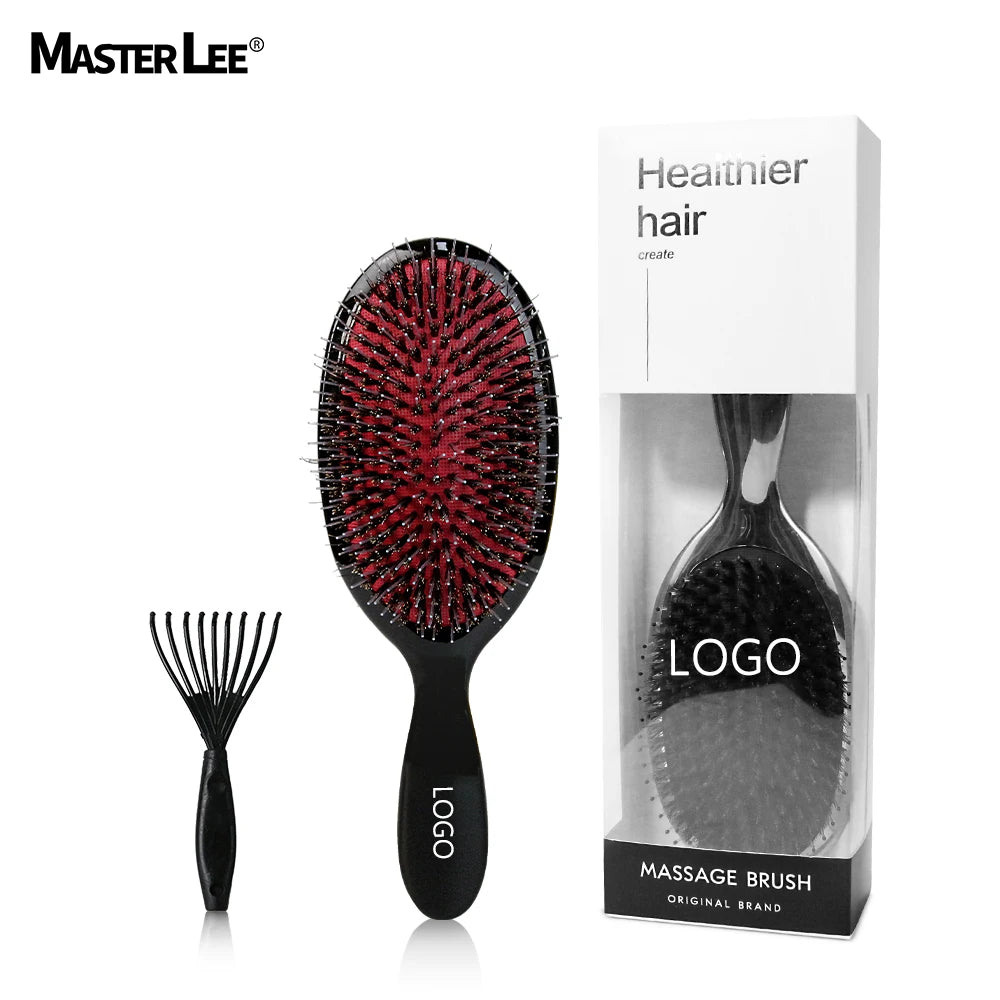 Brush Hair Detangler air CushionHair Brush Boar Bristle Paddle Brush Custom Logo Nylon Paper Box