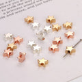 Wholesale Fashion Copper DIY Jewelry Accessories Star Beadsimitation Gold Plating.8 mm Hole1.8mm