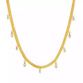 New Arrival Stainless Steel Necklace Jewelry Cubic Zirconia Pendant Snake Choker Necklace for Women