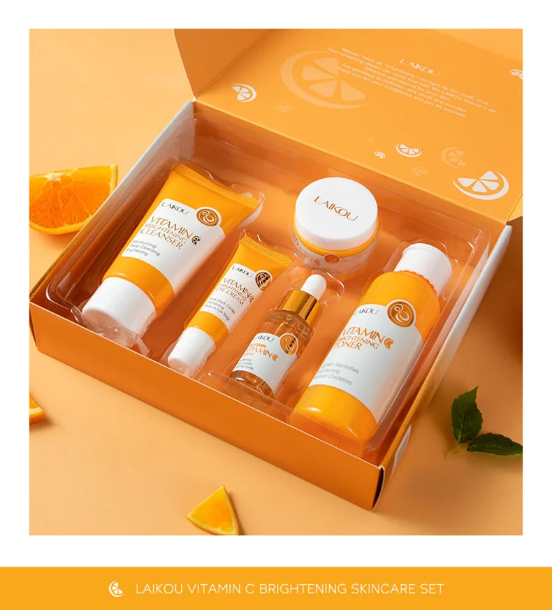 Factory Supplier Whitening Kojic Acid Face Cleanser Remove Dark Spots Face Cream Skin Care Set