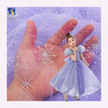 YX863 Princess El-sa Skirt Dress Silver and White Glitter Snowflake Pattern Tulle Fabric Glitter Dot Tulle Mesh Fabric for Girl