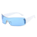 One Piece Luxury Rimless Y2K Eyeglasses Women Brand Designer Sun Glasses Eyewear Fashion Frameless Rectangle Punk Sunglasses