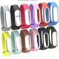 Doul color mi band 3 strap silicone wrist strap replacement for xiaomi mi 3 smart bracelet with varied 12 color