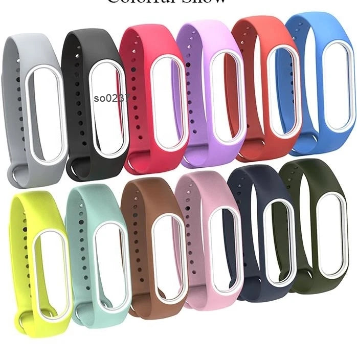Doul color mi band 3 strap silicone wrist strap replacement for xiaomi mi 3 smart bracelet with varied 12 color