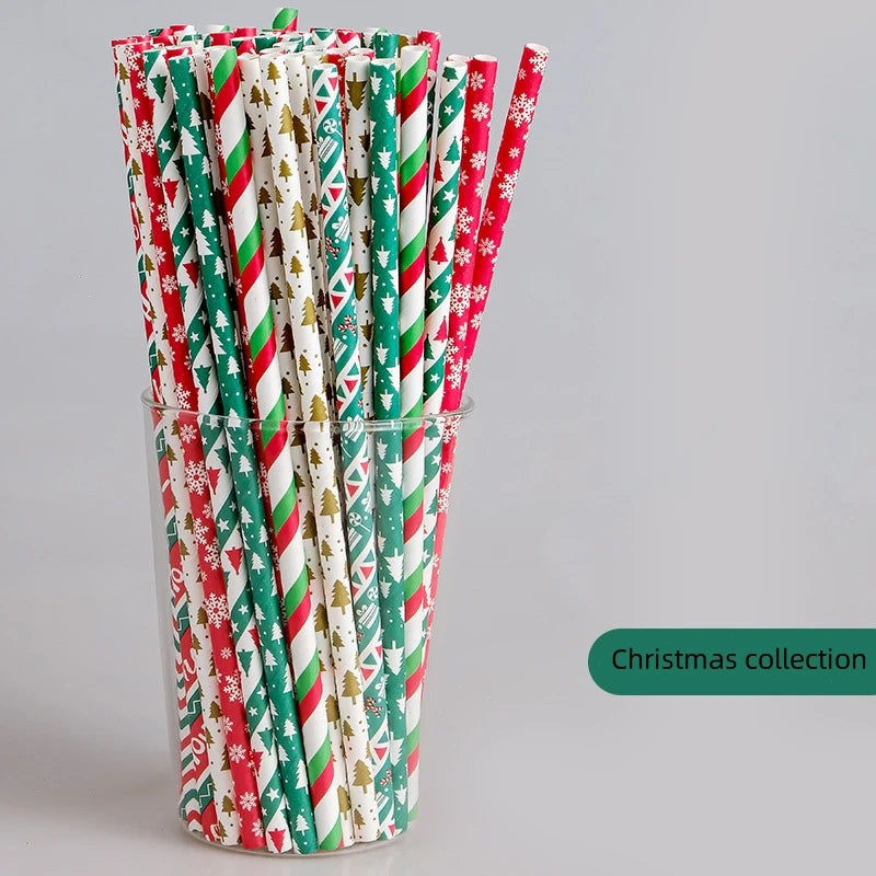 Wholesale Eco Friendly Biodegradable Disposable Straws Color Bubble Tea Drinking Paper Straw