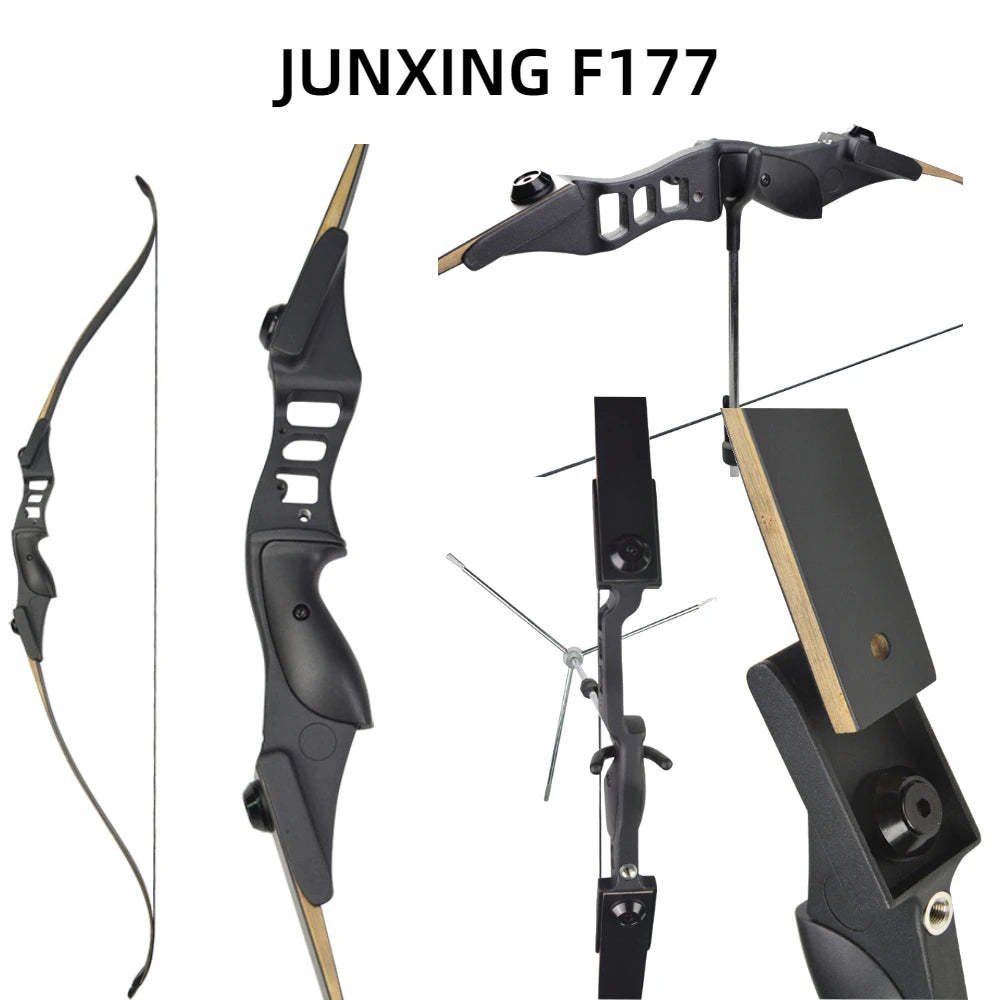 Junxing F177 Takedown Recurve Bow 30-50lbs Aluminum Riser 1.9LBS Lightweight Archery Bow for Hunting & Target