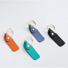 Personalized Pendant Car Key Chain KeyRing Gift for Best Friend Valentine's Day Custom Logo Ear-shaped Blank PU Leather Keychain