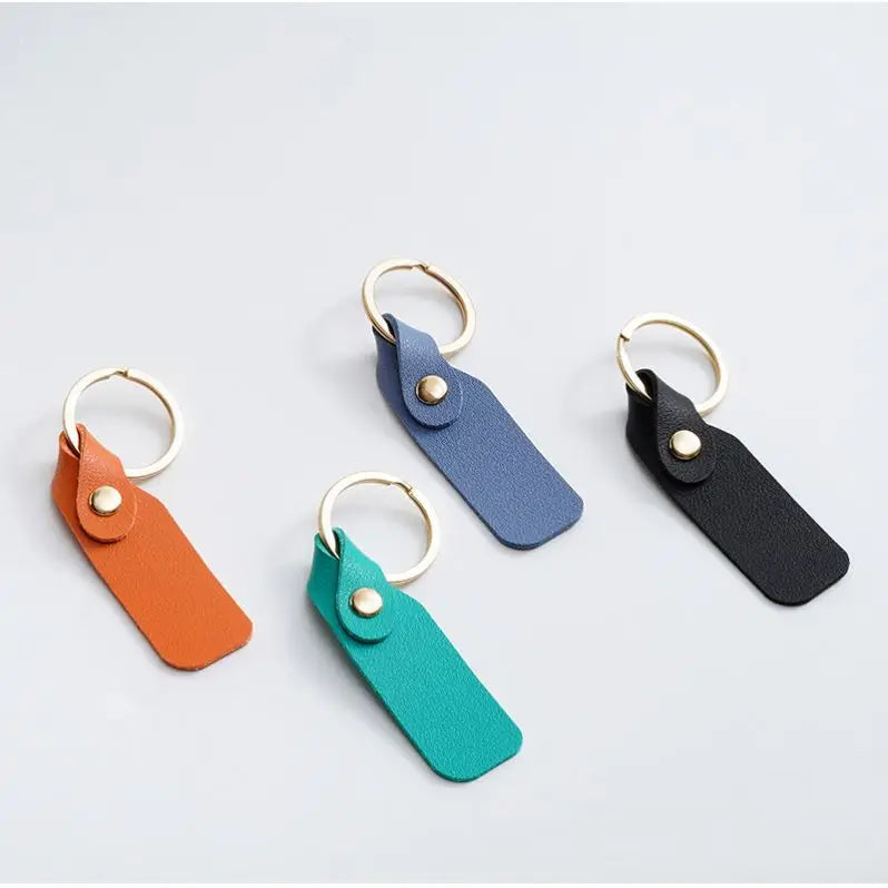 Personalized Pendant Car Key Chain KeyRing Gift for Best Friend Valentine's Day Custom Logo Ear-shaped Blank PU Leather Keychain
