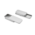 Fish Hook Earrings Ear Studs Rectangle Slide Perfume Metal Tin Can Box