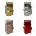 Stock (customizable) Metal Paper Flower Bucket Set 3 Heart Flower Gift Box Heart Flower Box Gift Packaging Box Packing for Gifts