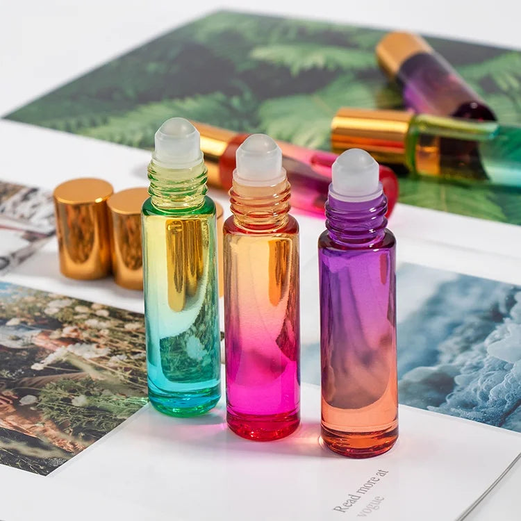 Fashion Beauty Lips Care Plumper Roll Ball Private Label Long Lasting Moisturizing Lip Oil Clear With Glass Bottle