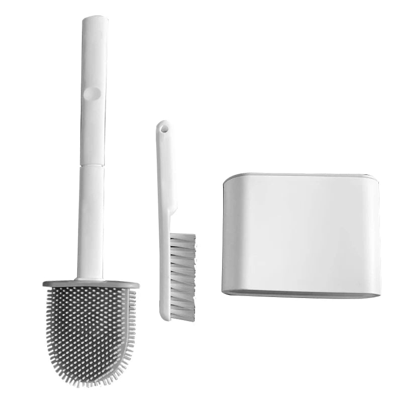 Wholesale Toilet Brush and Plunger Set Durable Silicone Toilet Brush Convenient Cleaning Toilet Brush for Bathroom