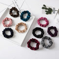 6cm Small Velvet Hair Scrunchies Kids Elastic Hair Bands Ponytail Holders Hair Ties for Winter Autumn Wholesale Accessories