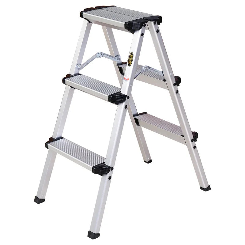 Aluminum Alloy Home Folding Double-Sided Ladder for Apartment Use