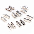 20pcs 16x6x6mm Beads Bails Pendants Jewelry Making DIY for 1cm PU Leather Bracelet Big Hole Beads Findings Hole Size 11x2mm