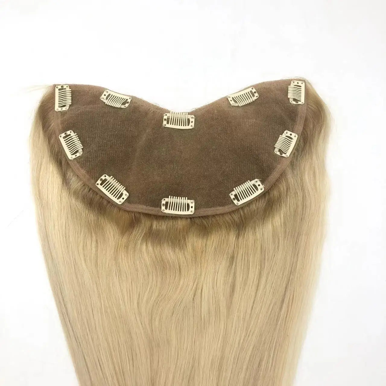 HQ Hot Selling Human Hair Extension Wig Clip Toupee U Part Lace INDIAN Hair Human Hair Topper Free Part Silk Base 16-24 Inches