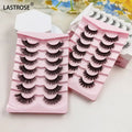 China Factory Direct Sales Faux Mink Eyelashes Vegan 7 Pairs Natural Long Black Lashes