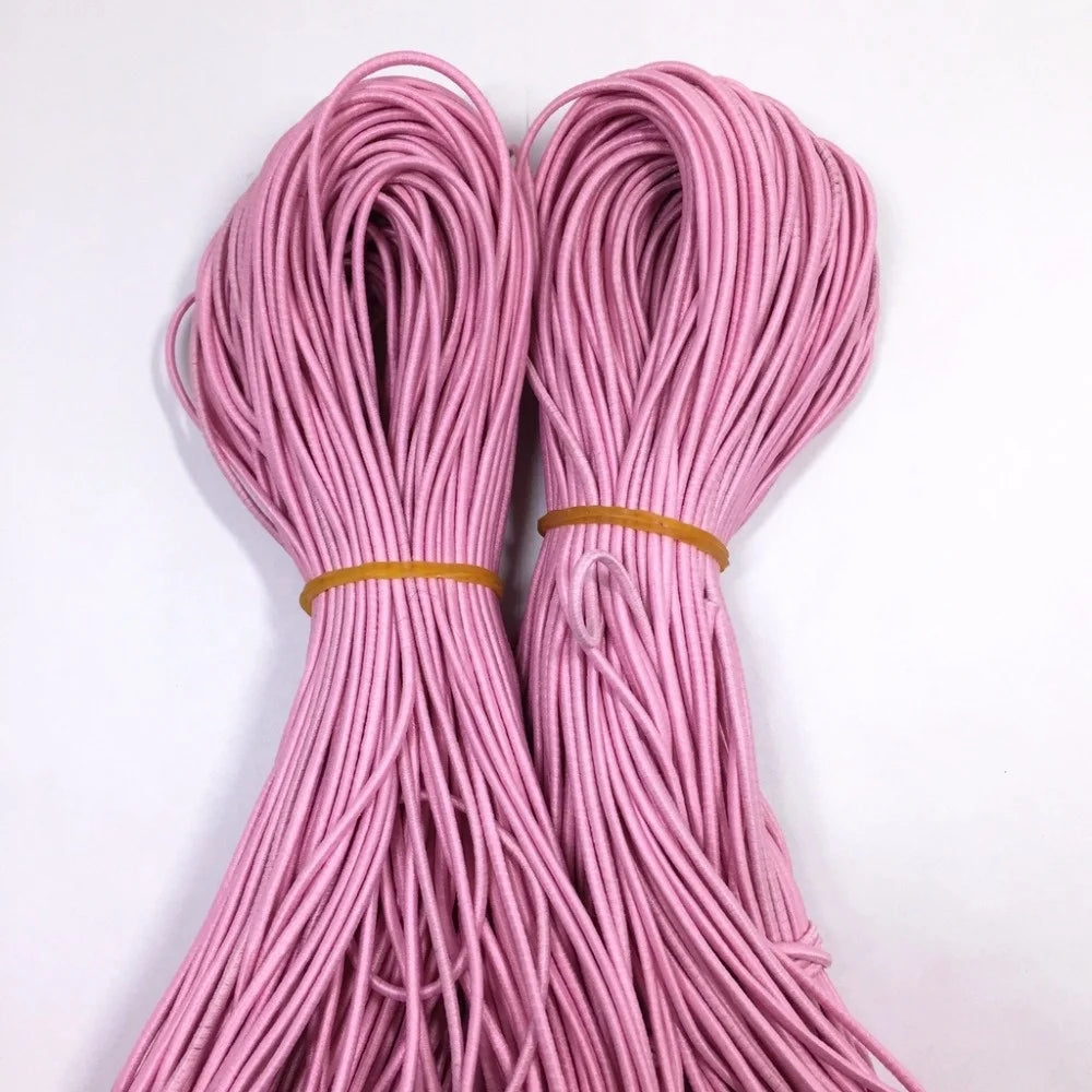 Wholesale Customized 3mm Multi-Color Braided Polyester Latex Drawcord with Printed Logo for Shoes Bags Garments