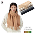 Cross-Border 100% Wool Scarf and Shawl Autumn Winter High-End and Versatile for Women and Men Wholesale for Adults