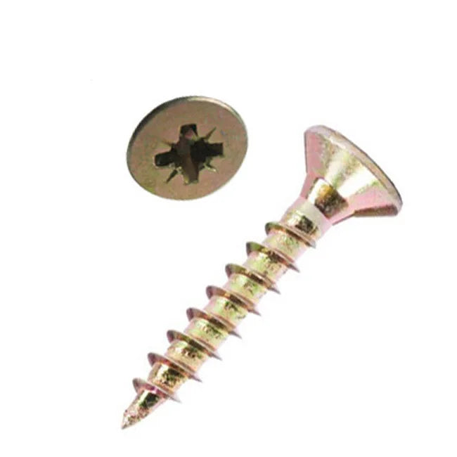 Carbon Steel Yellow Zinc Screws for Particle Board Wood Screws Plasterboard Chipboard Flooring Screw
