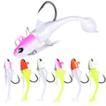 Wholesale SO086~090 28g 35g 45g 50g 55g Artificial Soft Plastic Baits Lead Jig Head Fishing Lures