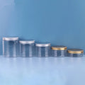 White Clear Round Wide-mouth Aluminum Cap PET Cosmetic Lotion Frosted Luxury Plastic Jars 2-16 Oz Lid B