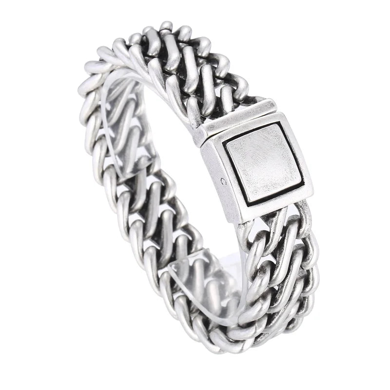 KALEN Casual Mature Matte Surface Stainless Steel Links Bracelets for Man