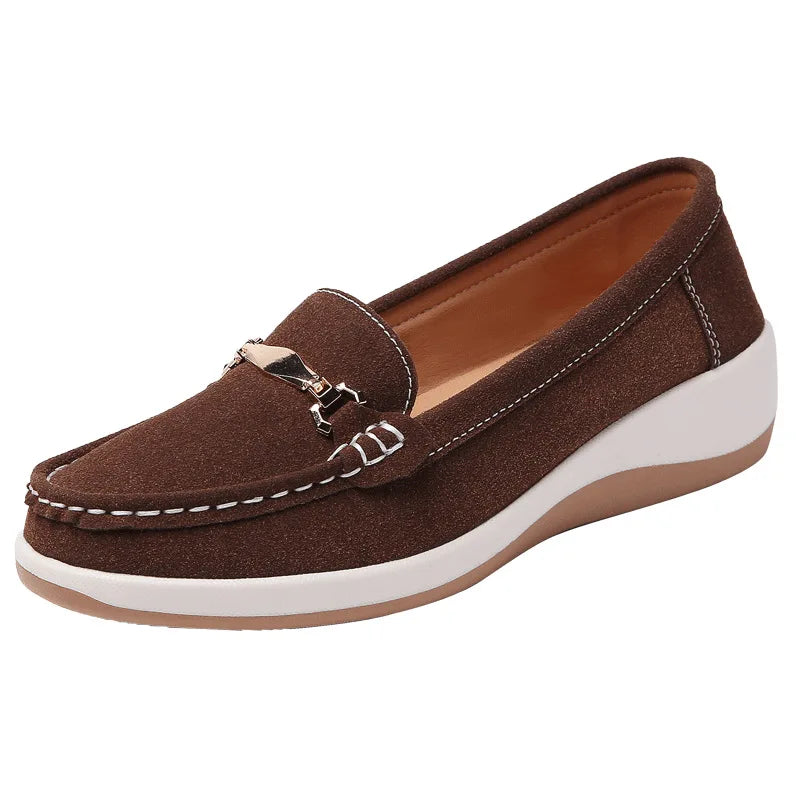 Women's Non-slip Lightweight Casual Shoes Metal Fashion Trend Ladies's Thick Bottom Sports Shoes Women's Casual Walking Shoes