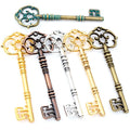2pcs/lot 83x31mm Bronze Green Gold Colors Antique Silver Color Plated Key Handmade Charms Pendant:DIY for Bracelet Necklace