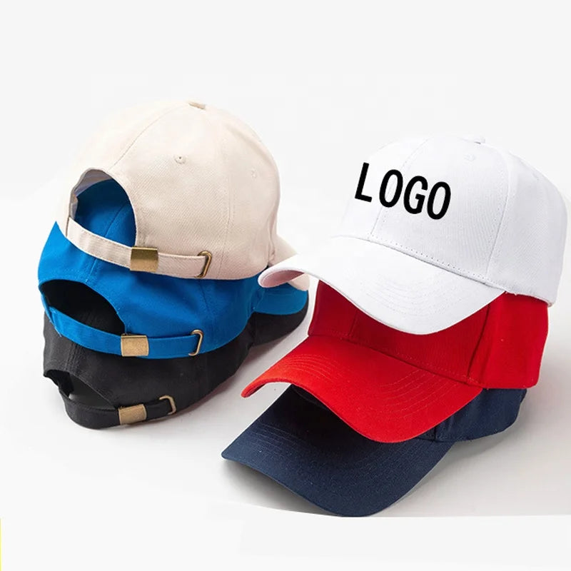 Custom Logo Designers Outdoor 100% Cotton Casual 6 Panel Blank Baseball Cap Custom Embroidery Logo Sports Gorras Trucker Hat