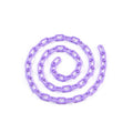 3mm HDPE Plain Finish Purple Plastic Chain for Decoration or Pet Toys in Stock