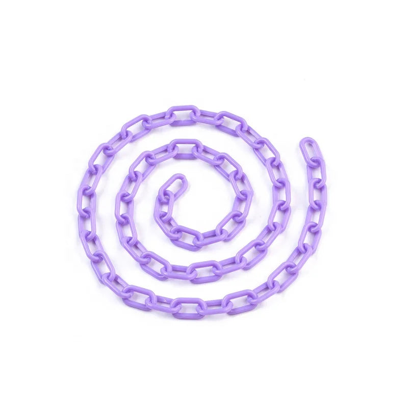 3mm HDPE Plain Finish Purple Plastic Chain for Decoration or Pet Toys in Stock