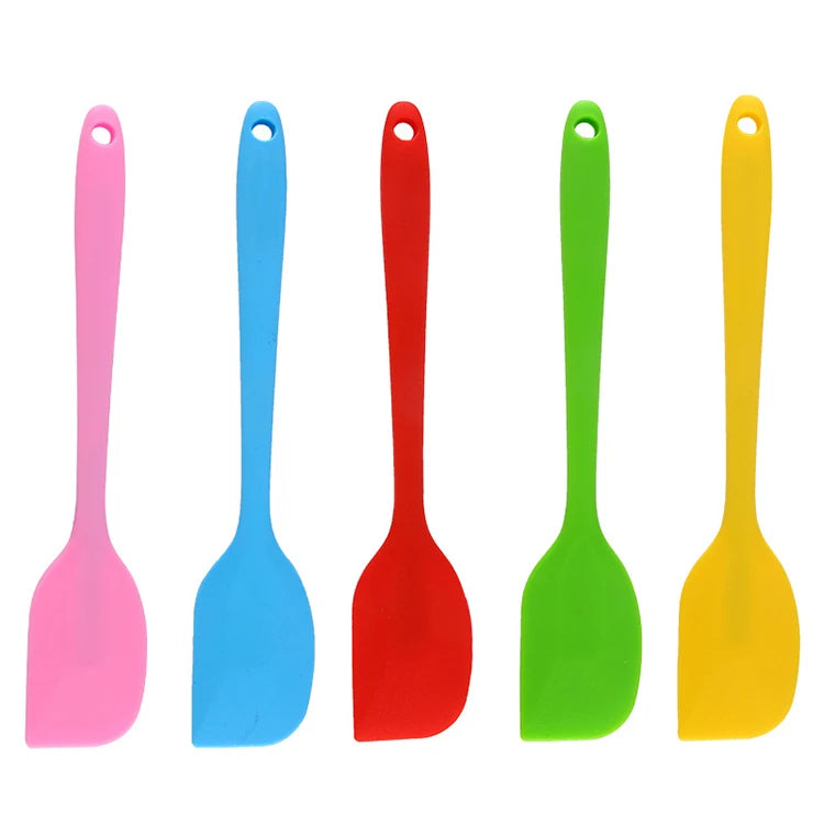 21cm Eco-Friendly Oven Safe Silicone Baking Utensil New Year Travel Spatula Kids Stainless Steel Square Shape Logo Printing