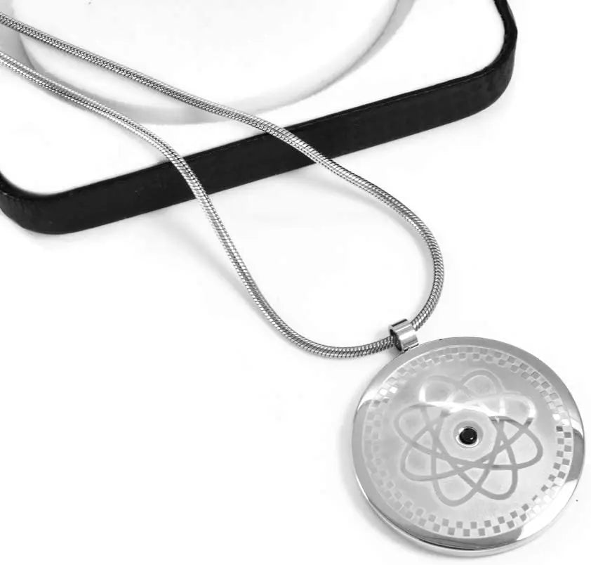 2025 Classic Fashion Trend Versatile High Polished Stainless Steel Silver Plated 316L CZ Stone Health Magnetic Energy Pendant