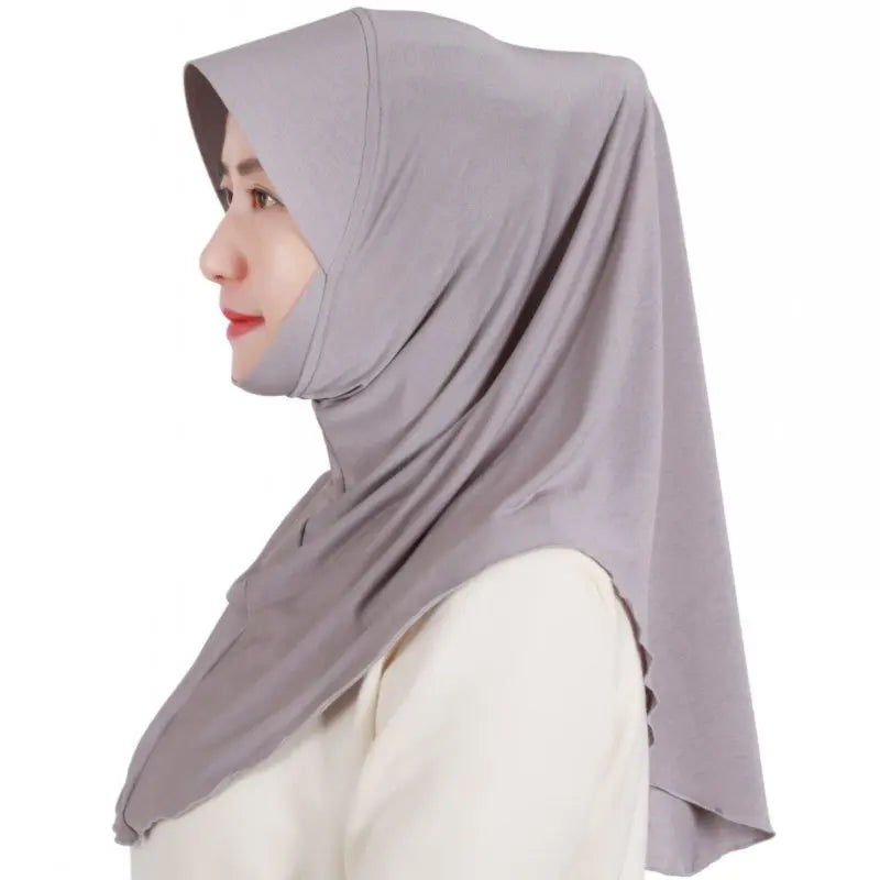 P.Healthy New Fashion Muslim Women Plain Scarf  Malaysia Instant Hijabs Shawl