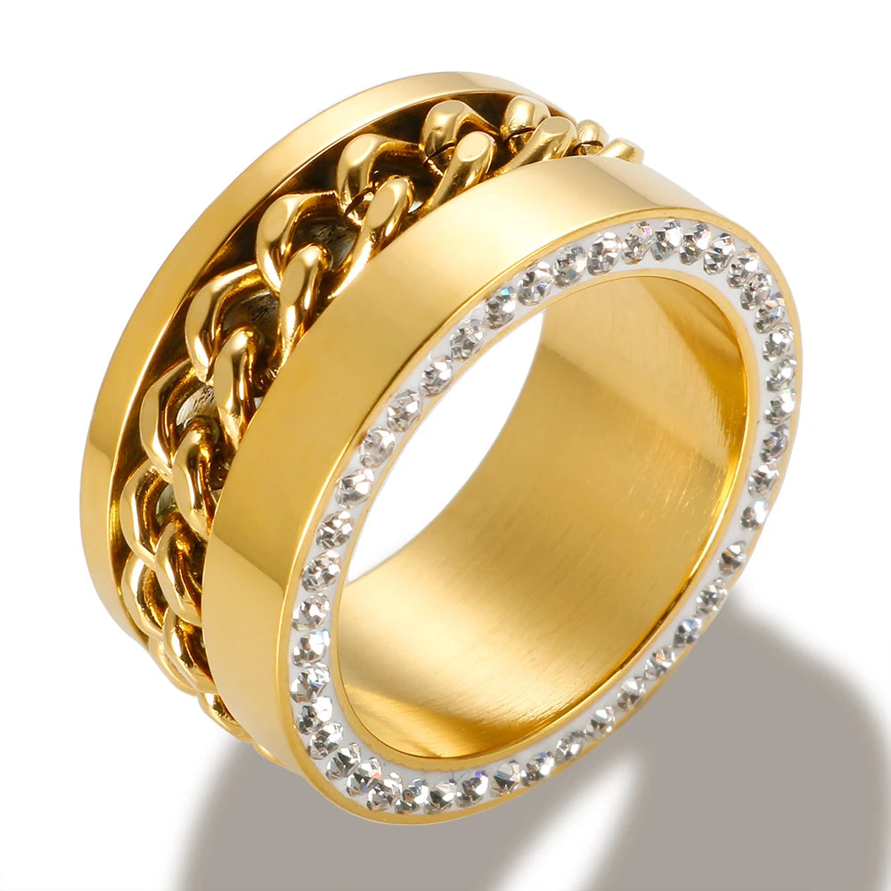 Supplier Wonder Zircon Ring for Jewelry Woman Ring Stainless Steel Fashion 18K Gold Plated Rings