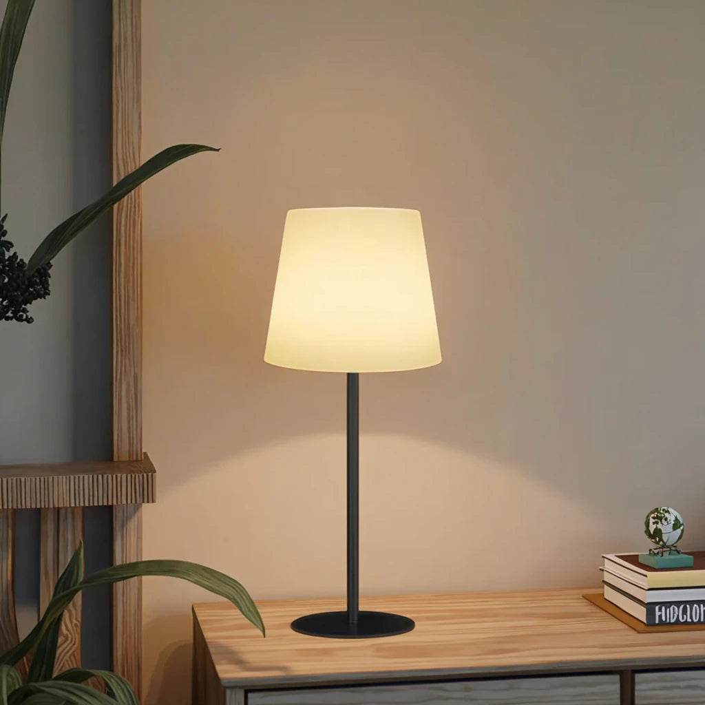 Hot Sale LED Atmosphere Desk Lamp Remote Control Iron Body Oval Metal for Bedrooms Reading Stylish Home Decoration