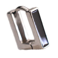 2024 New 925 Sterling Silver Square Black Ear Buckle Earrings Female Temperament Korean Student Jewelry Gift