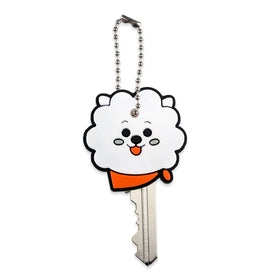 Factory Custom logo Keyholder Soft Rubber Cap Plastic Key Hat Colored Key Caps Key Chain with Keyring