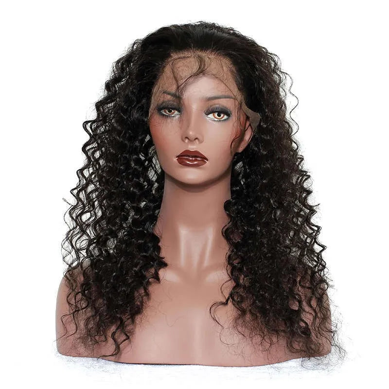 360 Full Lace Wig Invisible Drawstring Wig 100% Human Hair Beautiful Hairline Natural Look Customized Texture