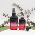 Empty Oil Cosmetic Packaging 1oz Round Glass Cosmetic Glass Spray Bottles with Black Spray Lid