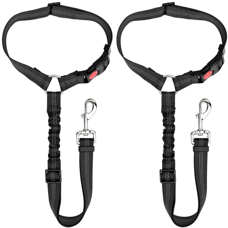 Kingtale Reflective Pet Car Seat Belt Leash Anti-Rush Anti-Rush for Small Medium Dogs for Cats Made of Durable Polyester