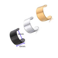 Wholesale Stainless Steel Ear Cuffs 18k Gold Plated 6mm Wide Earring Cuff Unisex for No Piercing Ears Jewelry Earrings Supplier