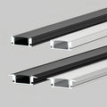 1707D Size Aluminum Profile With Pc Cover Diffuser Clear Opal Color Liner Light Corner Surface Mounted Aluminum Profile