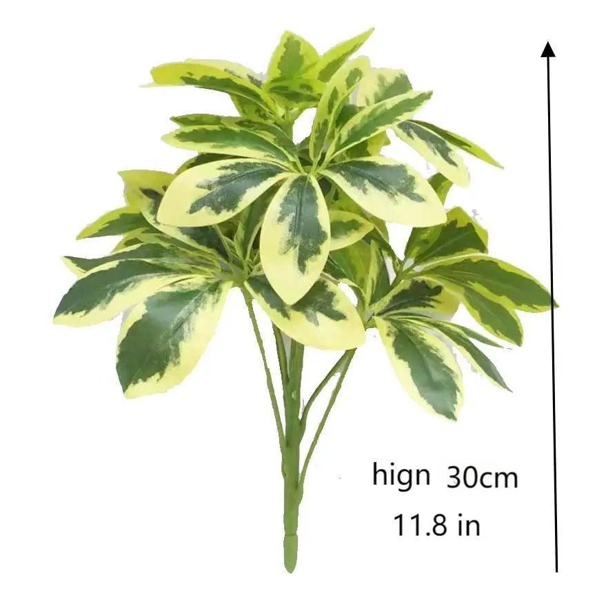 30cm Artificial Plants Artificial Schefflera Leaf Branches Manufacturing Fake Plant for Indoor and Garden Decoration
