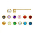 14K Gold Filled Jewelry Zircon Mini Stud Earrings Brincos Pendientes Oorbellen Boho Earrings