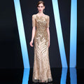 S3796R New Hot -selling High -quality Golden Autumn Elegant Banquet Party Elegant Dresses Women Evening