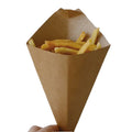 French Kraft Paper Cone for Food Packaging Sushi & Snacks Small Size Disposable Folders Style