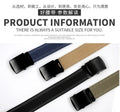 Wholesale Fashion Casual Canvas Quick Release Belt Jeans Belt Outdoor Mountaineering Light Belt Custom Color logo