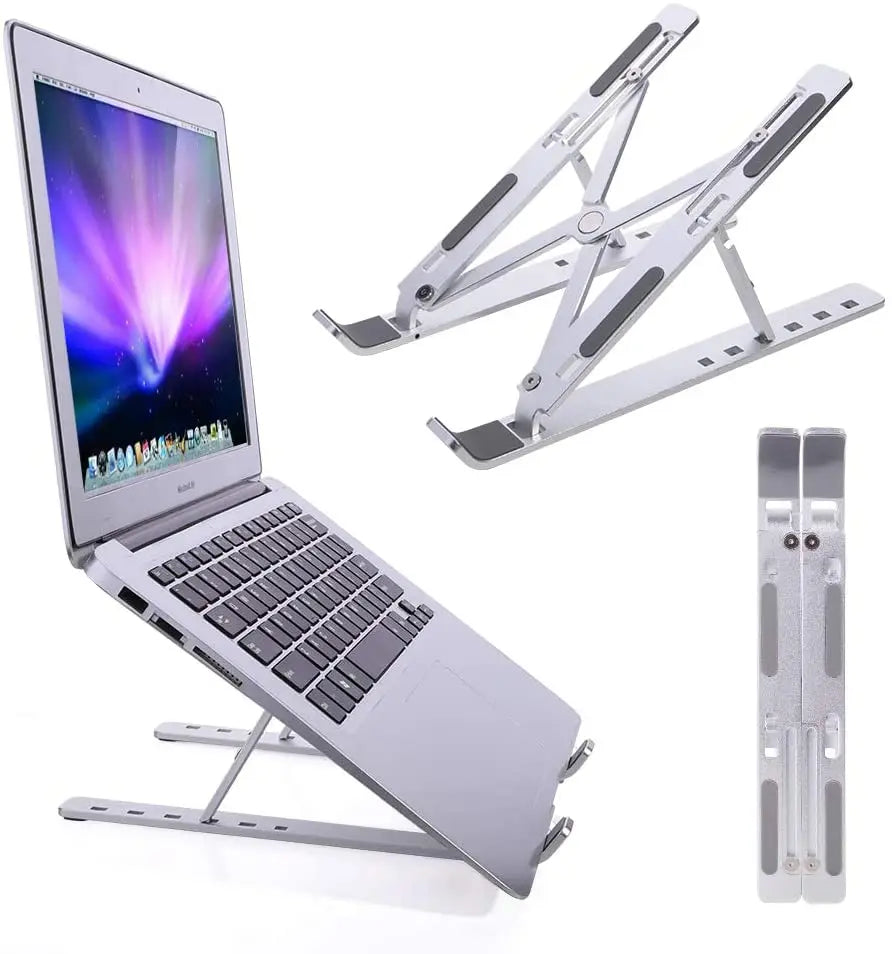 Factory Price Laptop Stand Riser 6-Angle Adjustable Aluminum Alloy Notebook Desk Holder Tablet Elevator Mount for Computer
